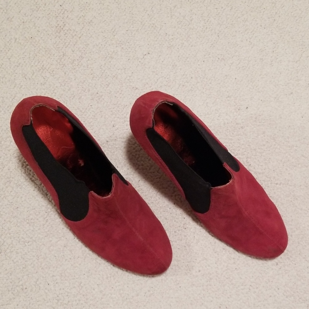 Stefania red wine suede booties - Picture 2 of 4